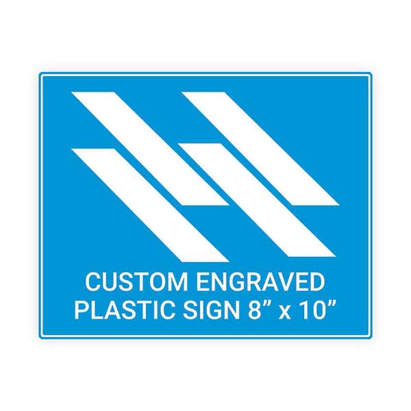Plastic Engraved 8" x 10" Horizontal Sign