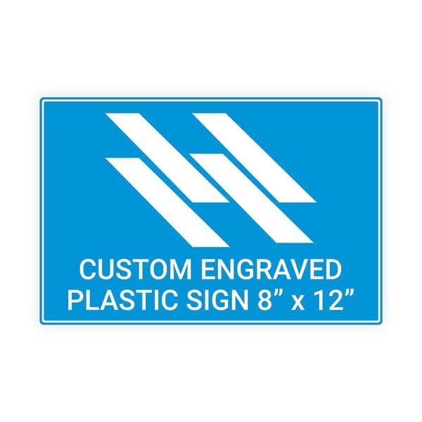 Plastic Engraved 8" x 12" Horizontal Sign