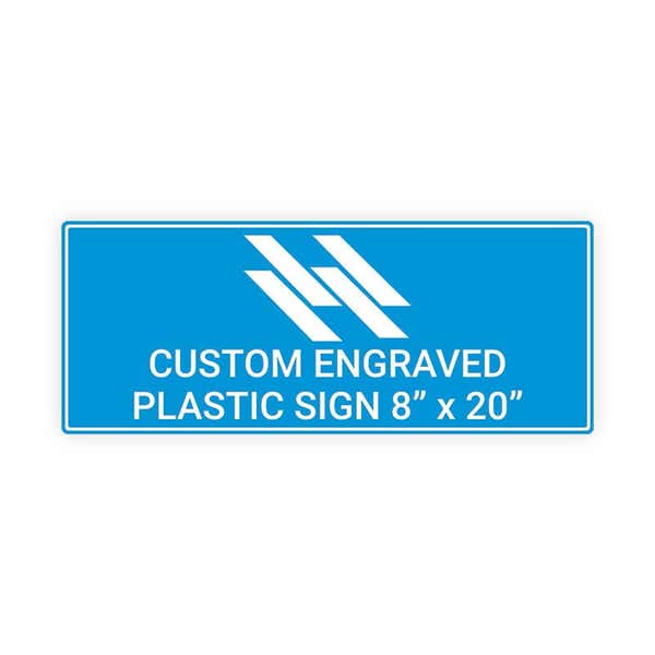 Plastic Engraved 8" x 20" Horizontal Sign