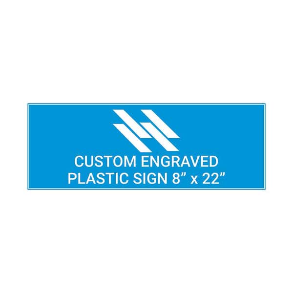 Plastic Engraved 8" x 22" Horizontal Sign