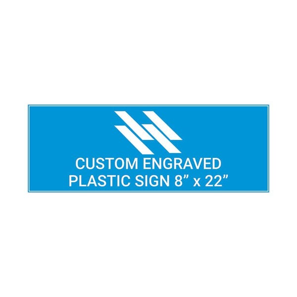 Plastic Engraved 8" x 22" Horizontal Sign