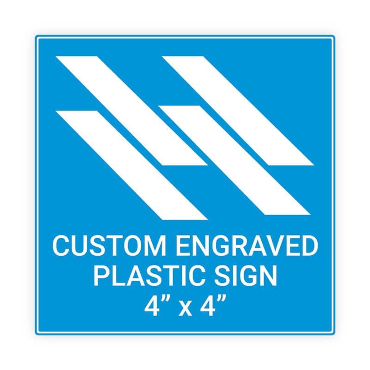 Engraved Plastic Sign Square 4" x 4"