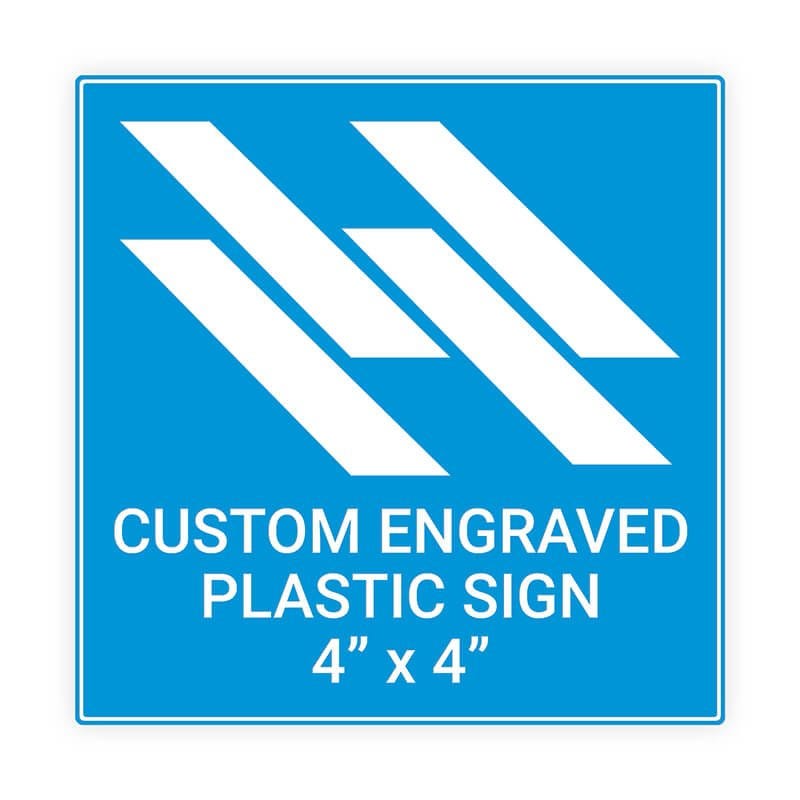 Engraved Plastic Sign Square 4" x 4"