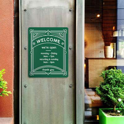 Engraved 10" x 8" Vertical Sign  - alternate view