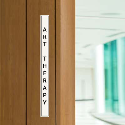 Engraved 12" x 1" Vertical Sign  - alternate view