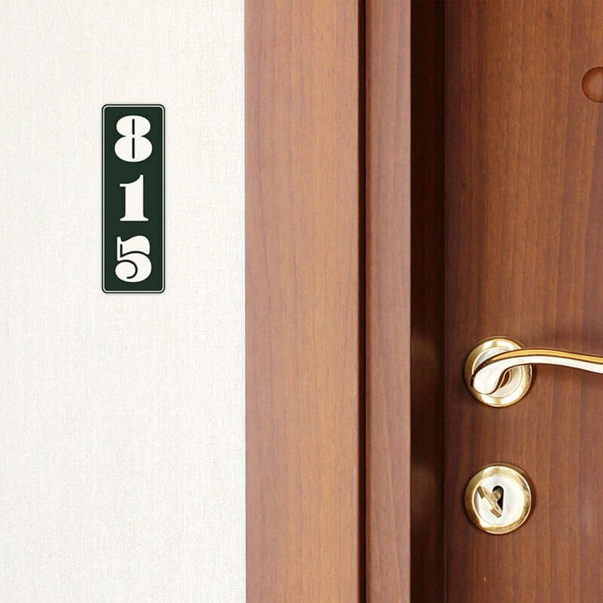 Engraved Sign Vertical 3" x 1" with a room number