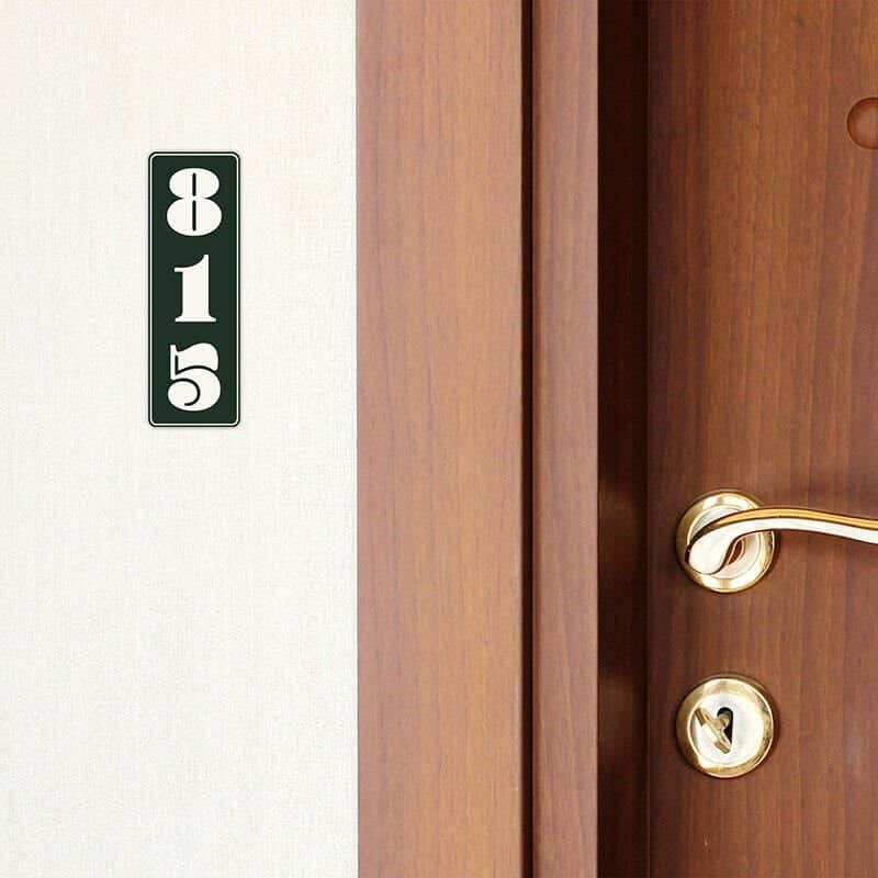 Engraved Sign Vertical 3" x 1" with a room number