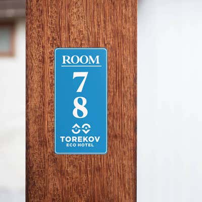 Engraved 4" x 2" Vertical Sign - alternate view