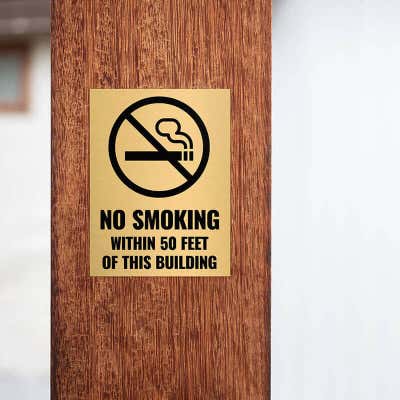 Engraved 4" x 3" Vertical Sign  - alternate view