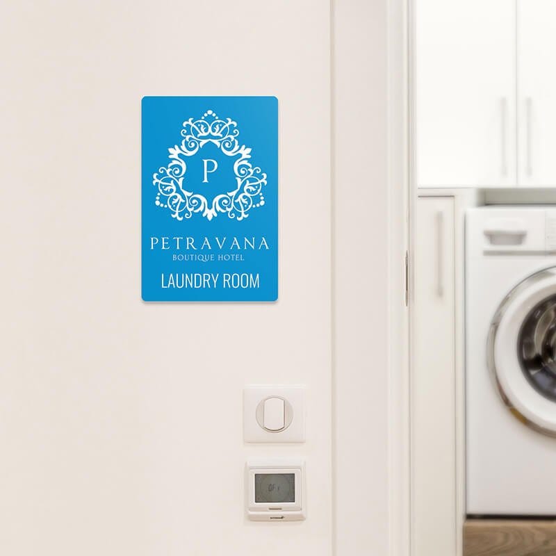 Engraved Plastic Sign 6" x 4" for a laundry room