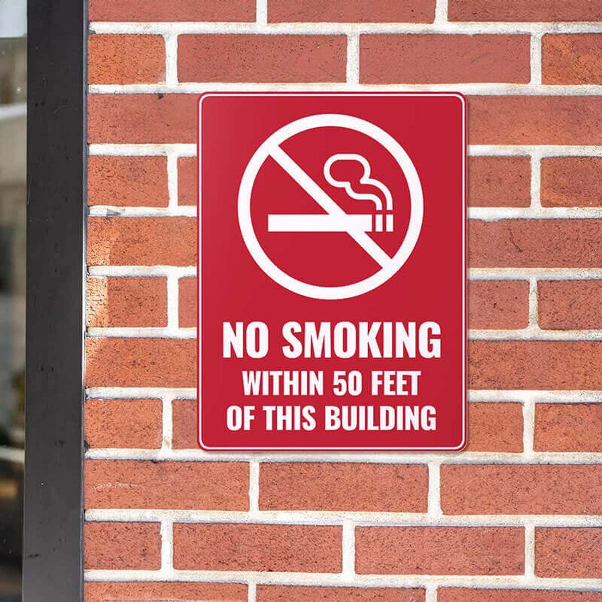 Engraved Sign Vertical 8" x 6" for no smoking