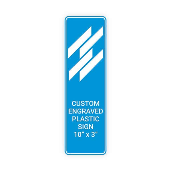 Engraved 10" x 3" Vertical Sign