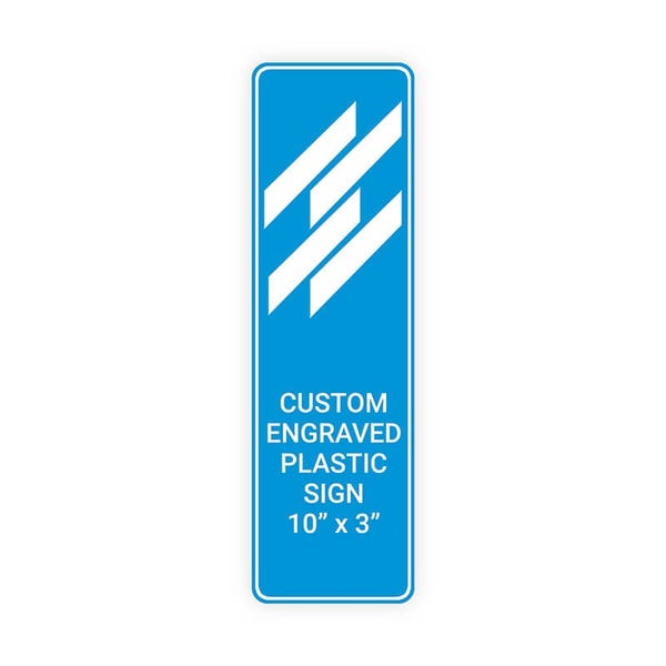 Engraved 10" x 3" Vertical Sign