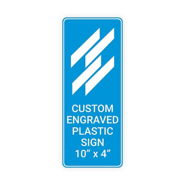 Engraved Sign Vertical 10" x 4"