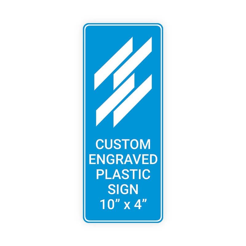 Engraved Sign Vertical 10" x 4"