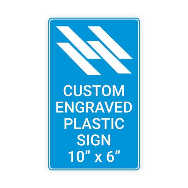 Engraved 10" x 6" Vertical Sign 