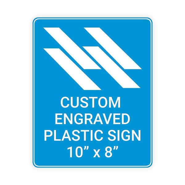 Engraved 10" x 8" Vertical Sign