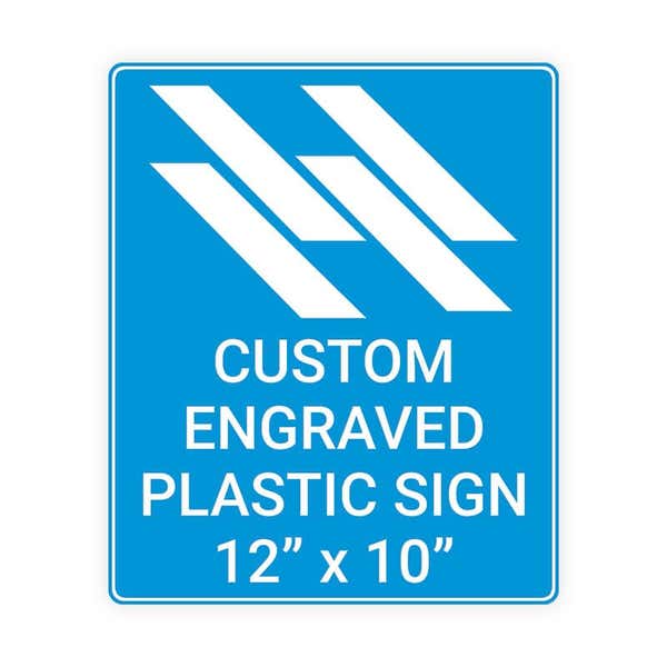 Engraved 12" x 10" Vertical Sign