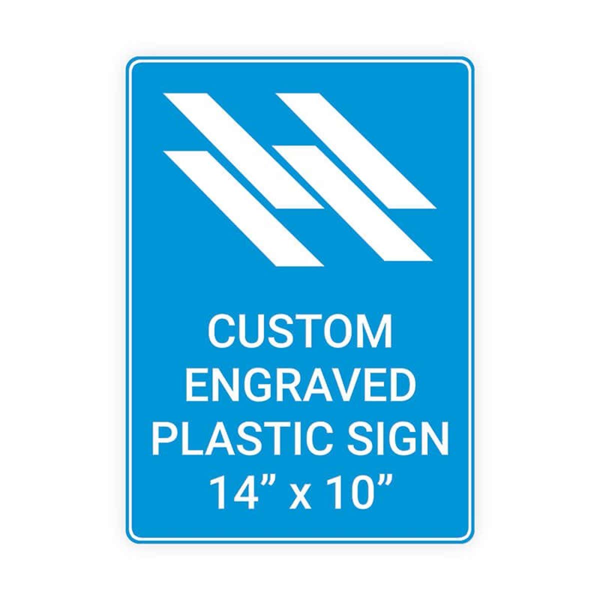 Engraved Plastic Sign Vertical 14" x 10"