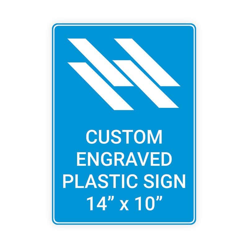 Engraved Plastic Sign Vertical 14" x 10"