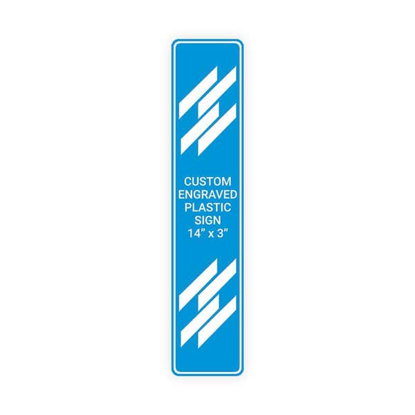 Engraved 14" x 3" Vertical Sign