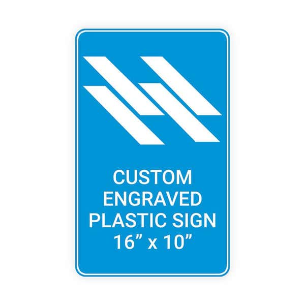 Engraved 16" x 10" Vertical Sign