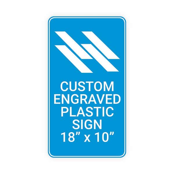 Engraved 18" x 10" Vertical Sign