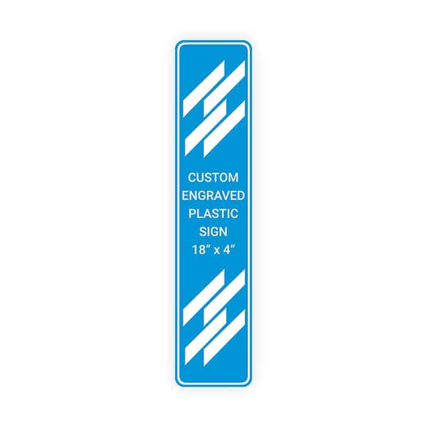 Engraved 18" x 4" Vertical Sign