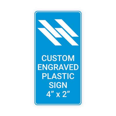 Engraved Sign Vertical 4 in x 2 in