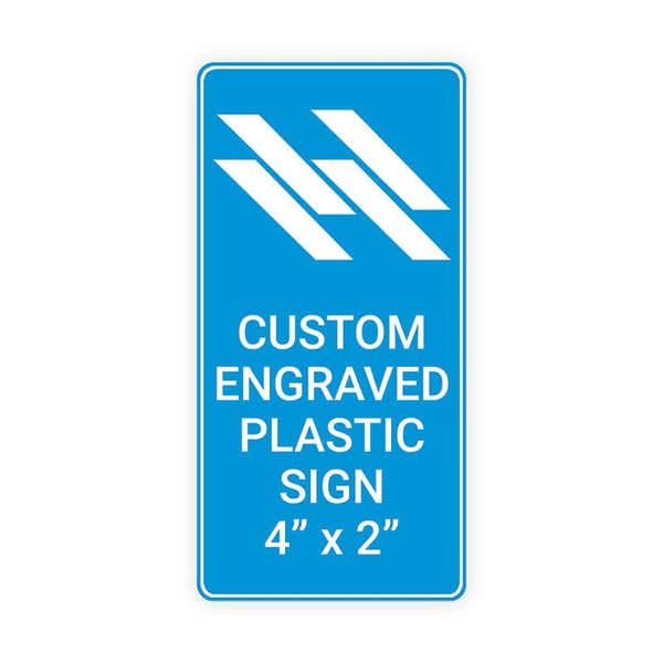 Engraved Sign Vertical 4" x 2"