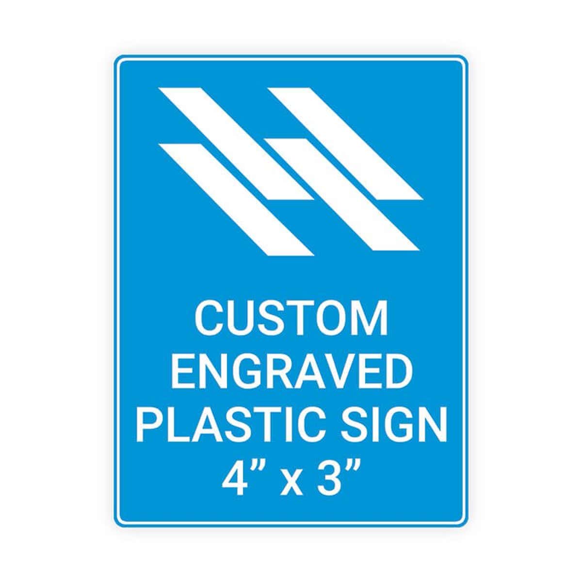 Engraved Plastic Sign Vertical 4" x 3"