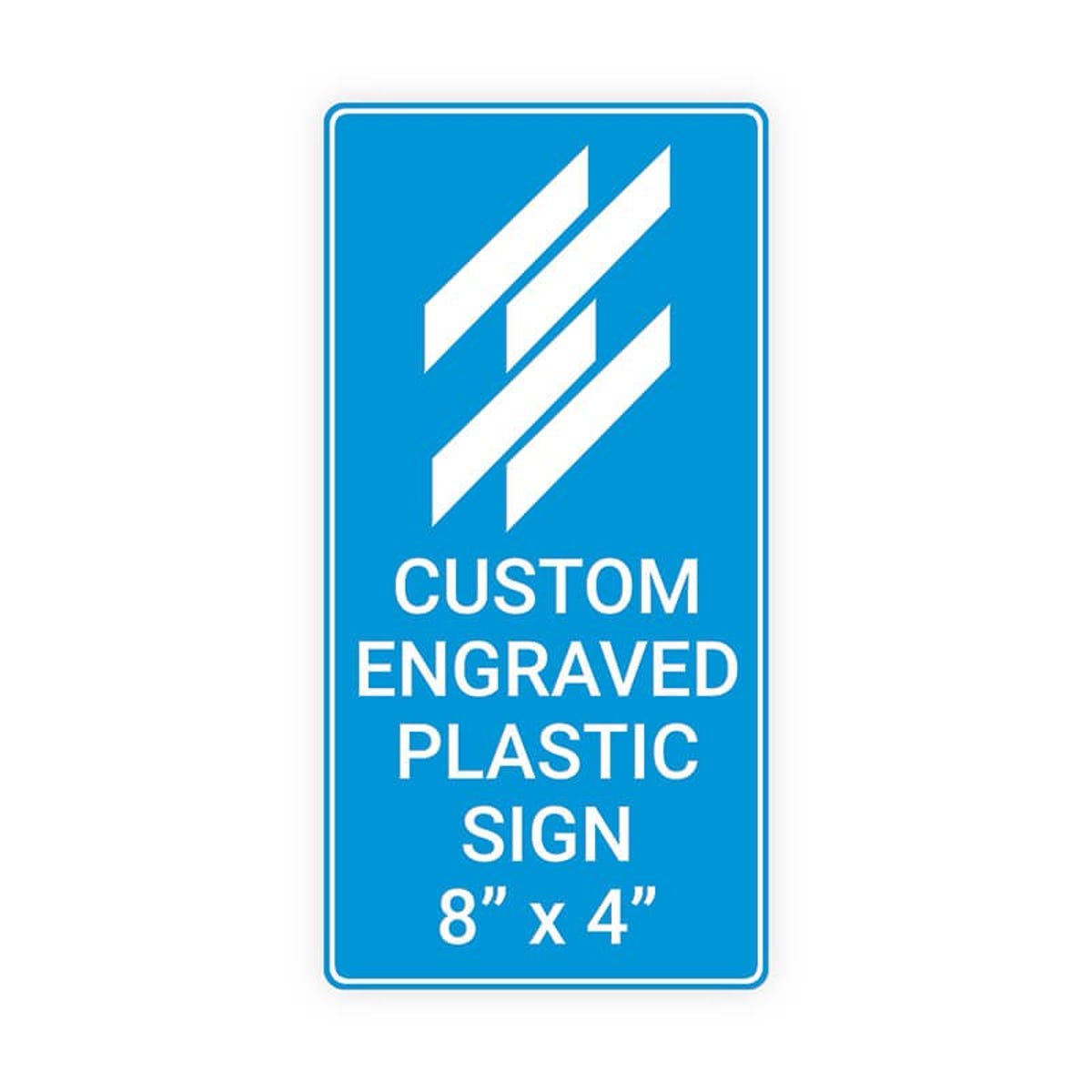 Engraved Plastic Sign Vertical 8" x 4"