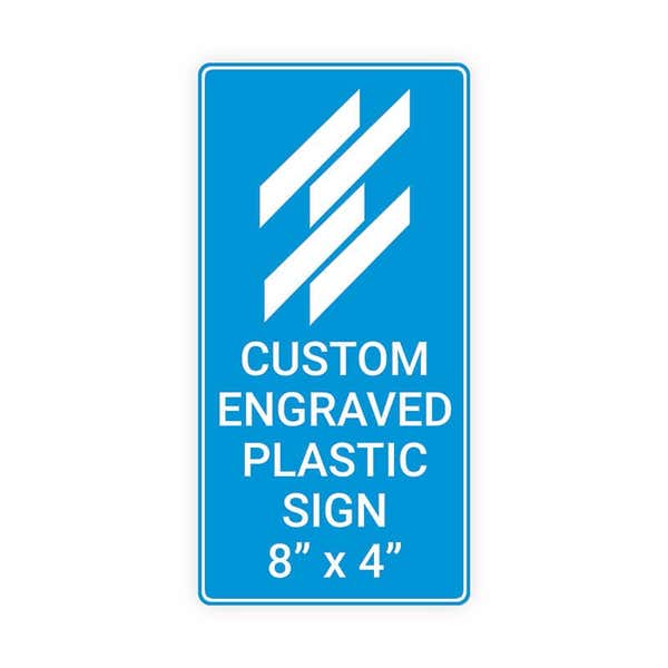 Engraved 8" x 4" Vertical Sign