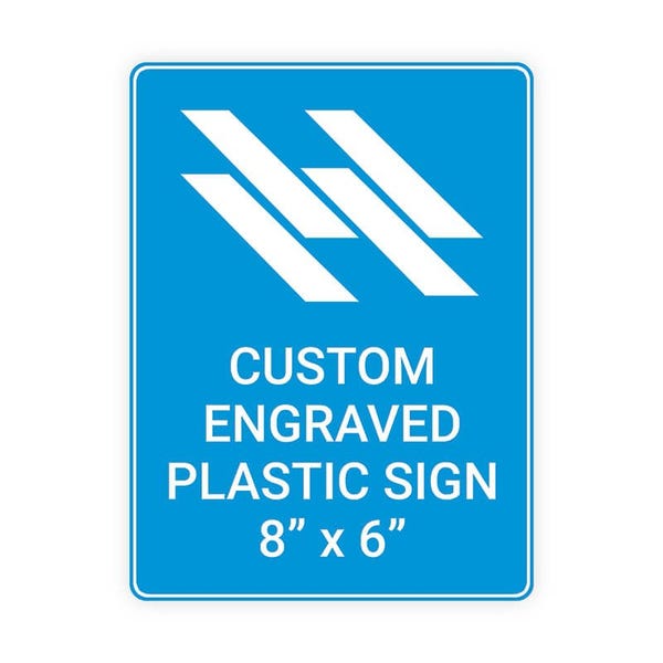 Engraved 8" x 6" Vertical Sign 