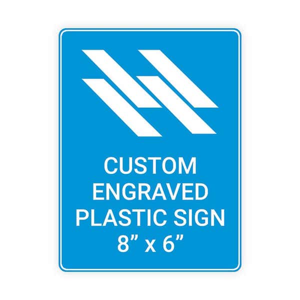 Engraved 8" x 6" Vertical Sign