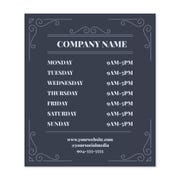 Business Hours Sign - Modern Design