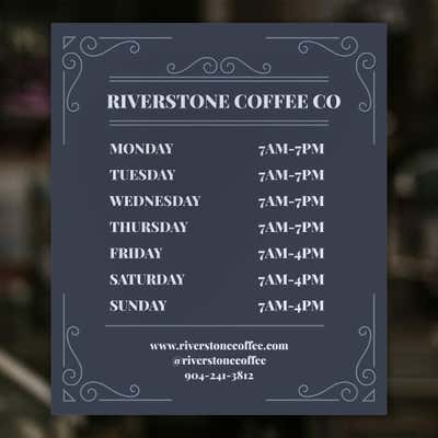 Business Hours Sign - Modern Design - alternate view