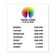 Custom Business Hours Sign with Logo