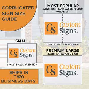 Size Guide For Custom Yard Signs