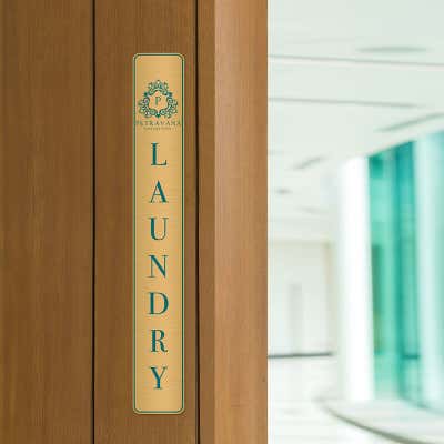 Vertical Full Color 14" x 2" Brass Signs  - alternate view