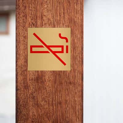 Square Full Color 3" x 3" Brass Signs - alternate view