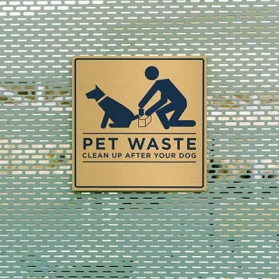 Square Full Color 4" x 4" Brass Signs - alternate view