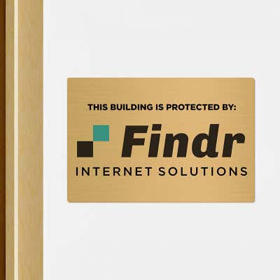 Horizontal Full Color 8" x 12" Brass Signs - alternate view