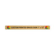Horizontal Full Color 1" x 12" Brass Signs