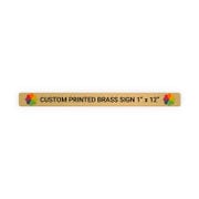 Horizontal Full Color 1" x 12" Brass Signs