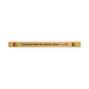 Horizontal Full Color 1" x 14" Brass Signs