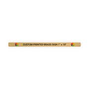 Horizontal Full Color 1" x 18" Brass Signs