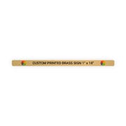 Horizontal Full Color 1" x 18" Brass Signs
