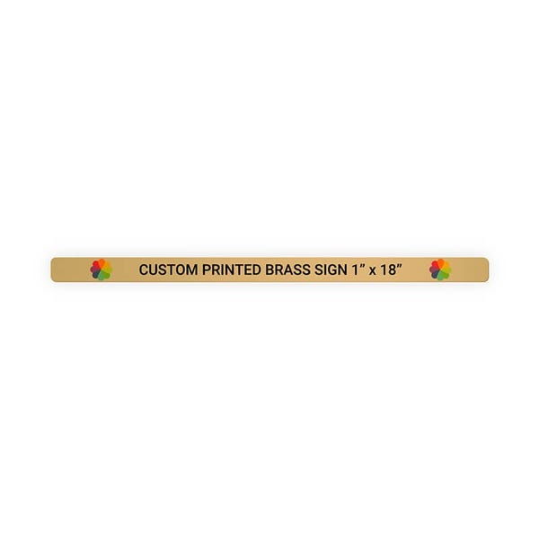 Horizontal Full Color 1" x 18" Brass Signs