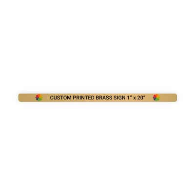 Horizontal Full Color Brass Signs 1" x 20"